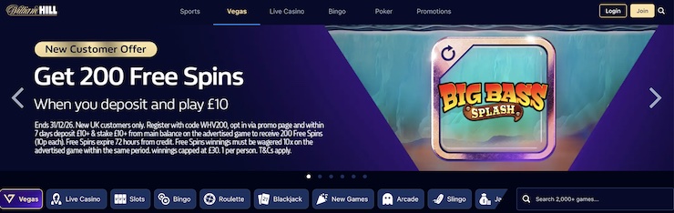 William Hill is one of the most trusted non GamStop casinos in the UK.